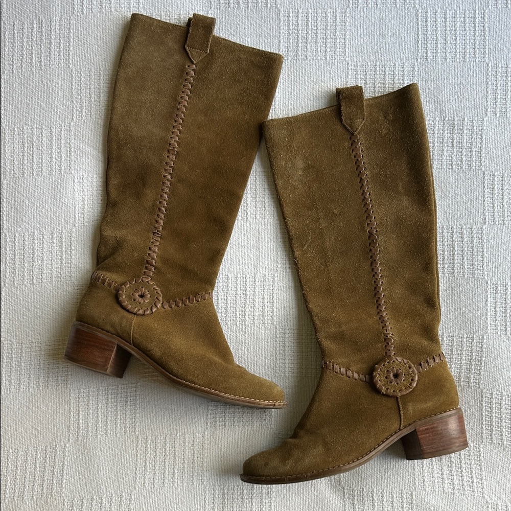 Jack Rogers Leather Boot size 6 green brown